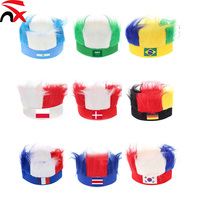 Ventes directes d'usine USA-Canada-Mexico 2026 Fan Football Supporter Perruques Drapeau Hoodies Bandeaux Perruques pour Acclamer