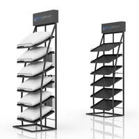 Présentoir vertical personnalisable pour oreillers, support métallique sur pied pour exposition en magasin de détail