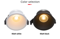 Plafonnier LED encastré commercial 10W en aluminium, dimmable, IP44, COB, moderne, anti-éblouissement, ultra-fin