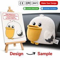 Boneka Plush Custom, Gantungan Kunci Plush Custom, Pelican Plush Lucu, Pelindung Airbag Mobil, Cangkang Lunak Anti Gores, Tidak Menghalangi Keselamatan Mobil
