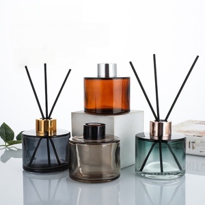 120ml hình tròn thủy tinh khuếch tán hương thơm cho văn phòng nhà rỗng Nước hoa sậy chai với nắp vặn nắp đặt hàng tối thiểu 100pcs - Product Image 1