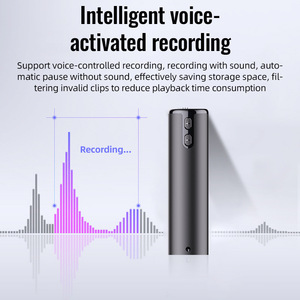 S15 เครื่องบันทึกเสียงแบบพกพา ลดเสียงรบกวนความละเอียดสูง MP3 เครื่องบันทึกเสียงดิจิตอลขนาดเล็ก สีดำ - Product Image 4