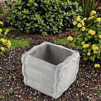 Jardinière en ciment au design unique Pots de fleurs d'intérieur pour l'extérieur Pot de plantes décoratif moderne pour balcon