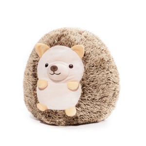 Peluche di riccio con orecchie piccole, zampe minuscole e schiena marrone soffice, personaggio della foresta - Product Image 5
