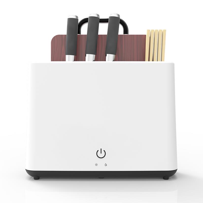 Новый дизайн, кухонная бактерицидная стойка для ножей со встроенным УФ-светом, стойка для ножей с УФ-стерилизатором, держатель для ножей, кухонный органайзер для хранения