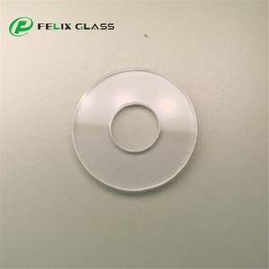 Fenêtre en verre de silice fondue UV en quartz optique transparent FELIX avec trou de perçage - Product Image 1