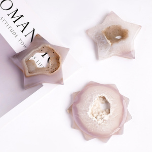 Vendita all'Ingrosso di Figurine in Agata Drusa Naturale Intagliate a Forma di Stella, <span class=keywords><strong>Luna</strong></span>, Farfalla, Cuore e Tartaruga, Pietra Curativa in Cristallo, Ornamento per Arredamento Casa - Product Image 2