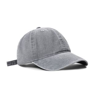 Casquette de baseball unisexe en coton vintage, 6 panneaux, réglable, style trucker et 'Dad Hat', teinte et vieillie, vierge, avec logo personnalisé OEM - Product Image 2