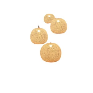 โคมไฟแขวนไม้ไผ่สไตล์จีนทรงกลม LED E27 หัวเดียว สำหรับบันได ห้องน้ำชา โรงแรม เกสต์เฮาส์ - Product Image 4