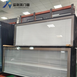 Volets horizontaux en alliage d'aluminium à double vitrage, directement de l'usine, pour portes et fenêtres d'hôtels - durables et insonorisants - Product Image 1