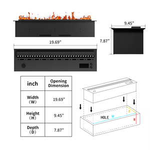 Cheminée 3D à atomisation pour la maison, cheminée électrique décorative de style européen, humidificateur de meuble TV intégré à flamme réaliste - Product Image 4