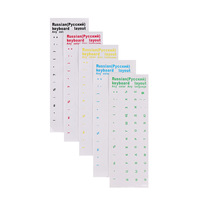 Autocollant de clavier de l'alphabet russe, noir, blanc, transparent, imperméable, anti-rayures, formes/tailles personnalisées, autocollant adhésif pour ordinateur portable