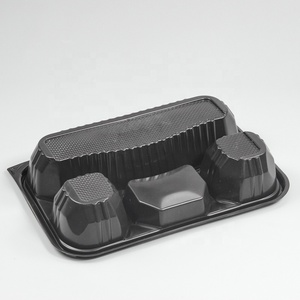 Boîte à lunch jetable en plastique PP à 4 compartiments, conteneur alimentaire pour plats à emporter, nouilles, sandwichs, pizzas, fabricant - Product Image 3