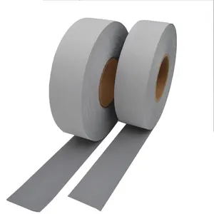 En20471 Class2 Zilveren Reflecterende Tape/ 100% Polyester Reflecterende Stof Tape Naaien Op T-Shirt, Jas, Vest