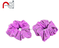 Ruida Personnalise les nœuds de cheveux de cheerleading et les chouchous Mystique rouge et jaune avec des strass AB
