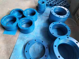 24 pouces Sch 80 Époxy Revêtement de puissance ASTM A694 F65 Cou de Soudure Bride, Fbe Revêtement ASTM A105 Afin Bride, 300lb, - Product Image 6