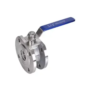Q71F-16P Ultra Thin Wafer Type Flanged Ball Valve 316 Stainless Steel Manual Straight Ball Valve