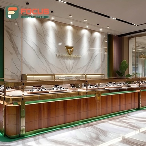 Modern Jewelry Retail Display System Wood <b>Frame</b> Boutique Space Display Cabinet - Product Image 5