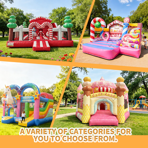 Château gonflable sur le thème de Noël commercial, décoration en forme de canne à sucre, aire de jeux pour enfants en plein air, matériau PVC, installation facile, couleur personnalisée - Product Image 6