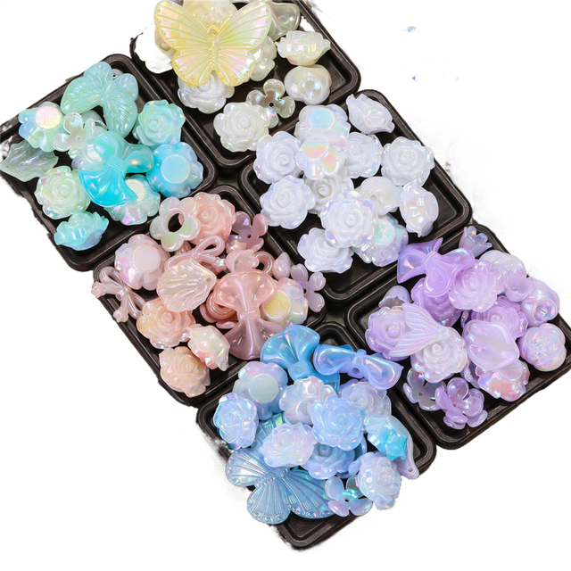 Magic Color DIY Glue Mobile Phone Case Accessories Bow Rose Flower Resin Handmade Patch Material
