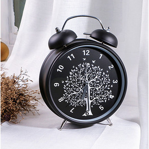 Retro European Country Style Alarm Clock 8 Inch Metal Silent Bedside Clock For Student Desk Use - Product Image 2