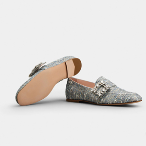 New Fashion Branded Customized Color with Crystal Decoration Slip-on Casual <b>Flats</b> Office Party Women Loafers Shoes - Product Image 6