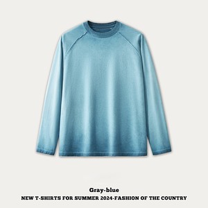 Jersey de gran tamaño de peso pesado, camisa para hombre, Sudadera con capucha tejida con estampado de Color sólido, estilo europeo de lavado para hombres mayores - Product Image 4