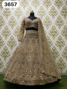 ชุด lehenga choli ผ้าทอลายจอร์เจียสวยงามสำหรับงานแต่งงานแบบชาวปากีสถาน - Product Image 4