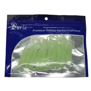 เหยื่อตกปลาแบบนิ่ม 10 ชิ้น/ถุง น้ำหนัก 2.4 กรัม ยาว 6.5 ซม. เหยื่อตกปลาปลากะพง <span class=keywords><strong>หนอน</strong></span>ยางหางเดี่ยว พร้อมเม็ดบีนดรอนโก - Product Image 5
