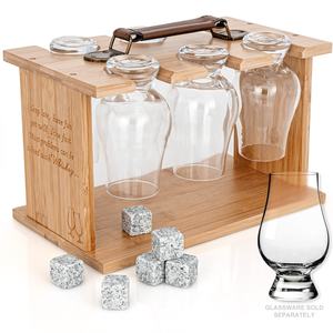 Soporte de secado de cristalería de bambú, soporte para vidrio de whisky, estante de madera, compatible con vasos de whisky <span class=keywords><strong>Glencairn</strong></span> - Product Image 1