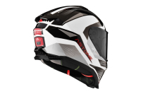 Nuevo Casco Integral de Motocicleta ASTONE HELMETS, Material ABS, Modelo Clásico Blanco/Rojo GT6 YB03, Garantía de 1 Año, Tallas XS-3XL