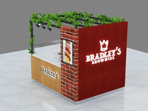 ซุ้มขายอาหารขนาดเล็ก 2.5x2 เมตร พร้อมหลังคา เคาน์เตอร์บาร์ขนาดเล็กสำหรับขาย - Product Image 3