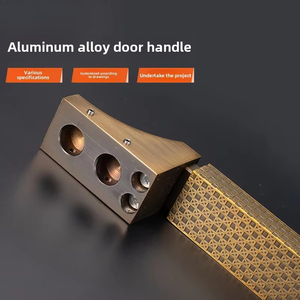 Poignée <span class=keywords><strong>de</strong></span> porte coulissante en bronze au design moderne personnalisé, extension <span class=keywords><strong>de</strong></span> boîte en alliage d'aluminium sculptée en bois pour villas et hôtels - Product Image 2