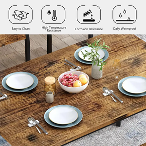 Commercio all'ingrosso della fabbrica tavolo da pranzo e sedie Set, MDF <span class=keywords><strong>legno</strong></span> tavolo da cucina <span class=keywords><strong>con</strong></span> 4 sedie Set per la casa, cucina, ristorante - Product Image 5