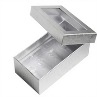 Boîte d'emballage de luxe en carton rigide doré, laminage brillant, faite à la main, écologique, imperméable, pour desserts, baklava, biscuits, boîte à clapet
