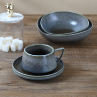 Vaisselle d'hôtel japonaise irrégulière unique pour le dîner, assiettes à pâtes vintage, ensembles de vaisselle en céramique pour le restaurant