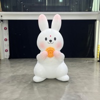 Modèle de lapin gonflable personnalisé, lune gonflable géante pour la publicité du Festival de la Mi-Automne, décoration gonflable