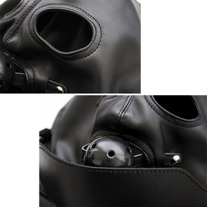 Fetisj Sex Bdsm Bondage Hoofddeksels Speelgoed Open Mond Gag Lederen Terughoudendheid Hoofdkap Sex Gane Toysfor Fetish - Product Image 6