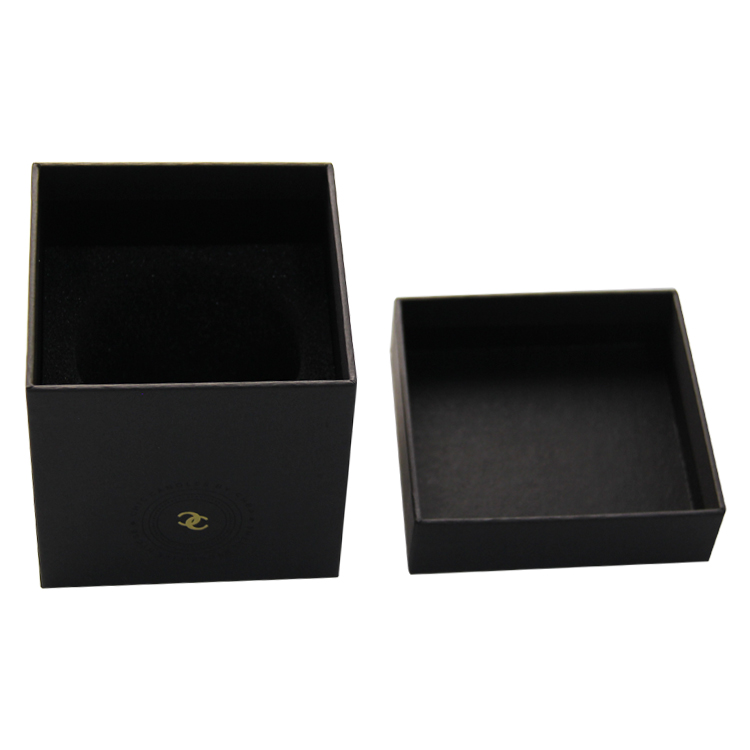 custom paper hard cardboard holographic matte black wax scented candles gift boxes packaging