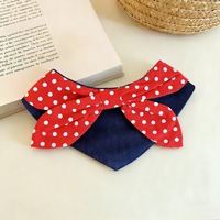 Collier-bavoir ajustable pour animaux de compagnie, motif floral, nœud papillon, en coton, fait main, personnalisé, avec clochette et perle, pour chats et petits chiens, vente en gros