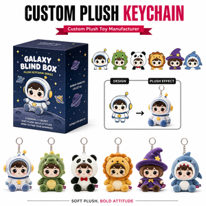 Porte-clés en peluche personnalisés sur mesure, boîte mystère, créez votre propre design, jouet en peluche, boîte surprise personnalisée avec porte-clés à logo - Product Image 4