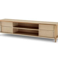 Meuble TV moderne et élégant pour salon, 87 pouces, en bois noir, avec rangement et structure métallique