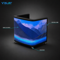 Support de table pliable compact Vislat avec écran LED pour DJ, écran vidéo portable étanche ultime pour mobile