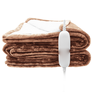 New Products Nature 110 Volt <strong>Cosy</strong> Flannel Sherpa Fleece Electric Thermal Heated Blankets <strong>Throws</strong> - Product Image 3