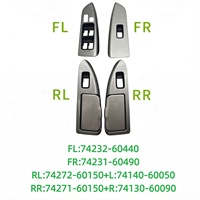 74232-60440 Penutup Panel Sakelar Jendela Daya Depan Belakang untuk Toyota Prado LC120 2003-2009 Bingkai Tombol Pengangkat Jendela