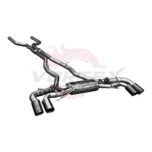 ชุดท่อไอเสียแบบ Catback สแตนเลสขัดเงา Vortex Mirror พร้อมวาล์วและปลายท่อแบบ Quad สำหรับ BMW X5M F95 X6M F96 4.4T ปี 2019-2024 รุ่น Racing Mod - Product Image 2