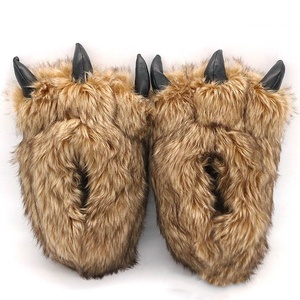 Bán Hot Vui Dễ Thương Plush Phụ Nữ Teddy Bear Animal Paw Dép - Product Image 4
