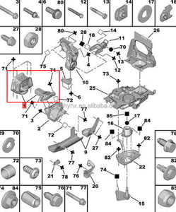 OE 9636854380 183990 1839H2 1839J1 293990 发动机支架 右侧弹性支架 适用于标致 307 308 适用于雪铁龙 C4 16V - Product Image 2
