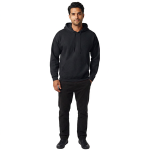 Clush Industries Men's Pullover Hoodie Fleece Fabric Polyester/Cotton Breathable Quick Dry Regular Fit <b>Raw</b> <b>Hem</b> Winter Casual - Product Image 1