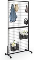 Panneaux muraux à grille Supports d'affichage muraux avec base en T Panneaux muraux à double grille latérale pour expositions d'artisanat d'art